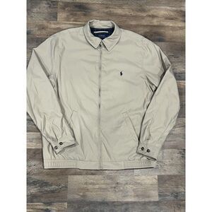 Polo Ralph Lauren Jacket LT Khaki Classic‎ Fit Sueded Microfiber Windbreaker